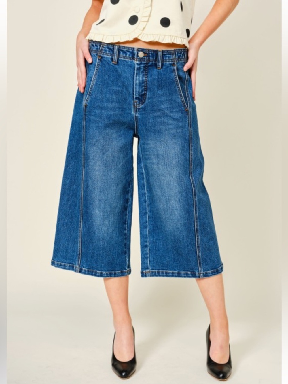 169. Side Line Bermuda denim shorts in dark wash - Picture 2 of 6